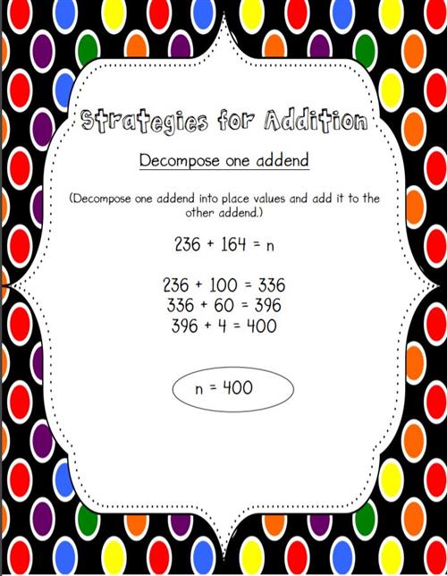 Addition decompose one addend 